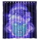 thumbnail image 1 of Cortina de ducha con cabeza de Buda azul, juego de cortinas de baño con ganchos, tamaño 66 x 72 pulgadas, 1 of 3