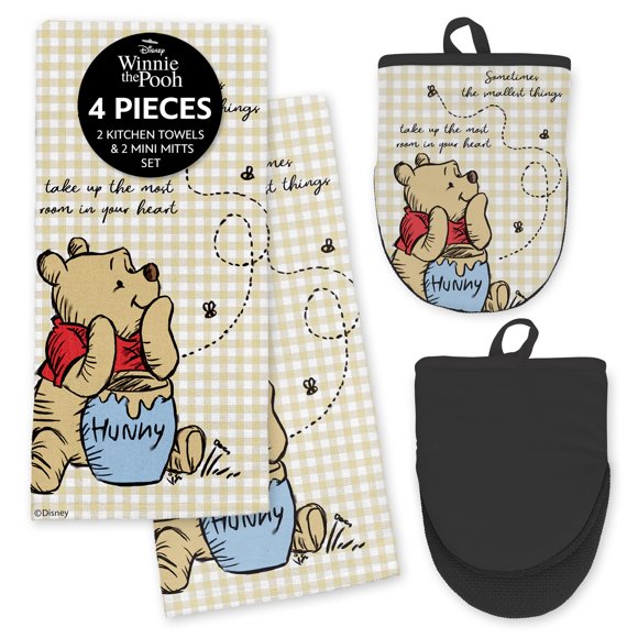 Juego de 4 piezas de toallas de algodón Winnie the Pooh - Best Brands