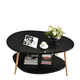 thumbnail image 1 of Mesa De Centro Ovalada Para Living Moderno Negra, 1 of 3