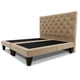 thumbnail image 2 of Cama 2 plazas Capitone Beige Felpa, 2 of 2