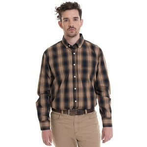Truval - Camisa Trevira Cuadros Tostado