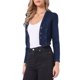 thumbnail image 4 of INSPIRE CHIC Chaqueta Vaquera Recortada para Mujer Abierta sin Cuello Bolero Casual XS Azul Oscuro, 4 of 6