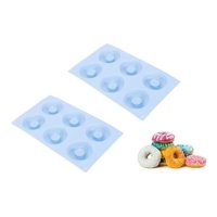 Genérico - Pack X2 Moldes Silicona Moldes De Silicona Donuts Mini Dona