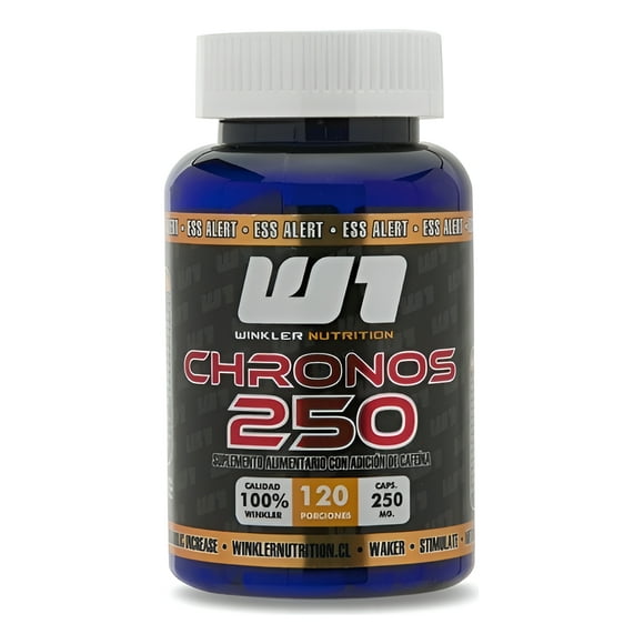 Cafeína Chronos 100% 250 Mg. 120 Cáps. Winkler Nutrition