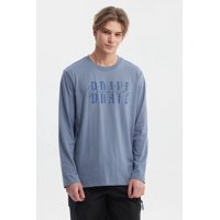 Fashionspark - Polera Hombre Print Frontal Azul Piedra