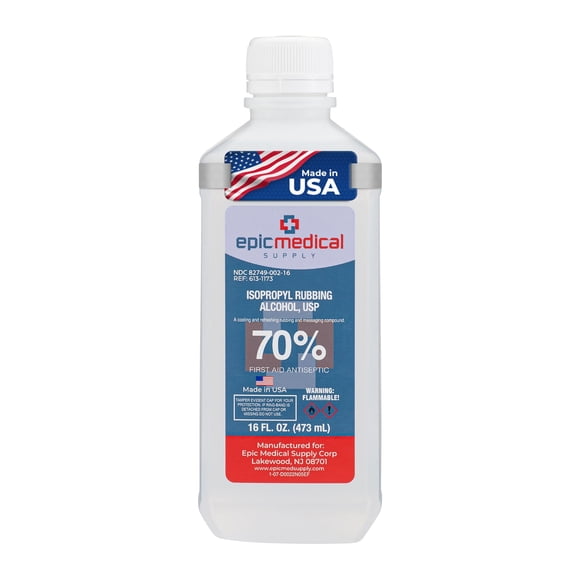 Alcohol isopropílico Epic Medical Supply 473 ml 70% USP