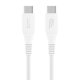 thumbnail image 3 of Cable de carga USB-C a USB-C onn 3 ft 60 W de nylon blanco, 3 of 3