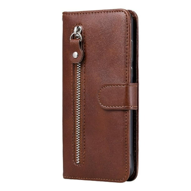 Funda con Cremallera para iPhone 13 PRO MAX, Carcasa Cartera de Cuero PU con Soporte y Tarjetero