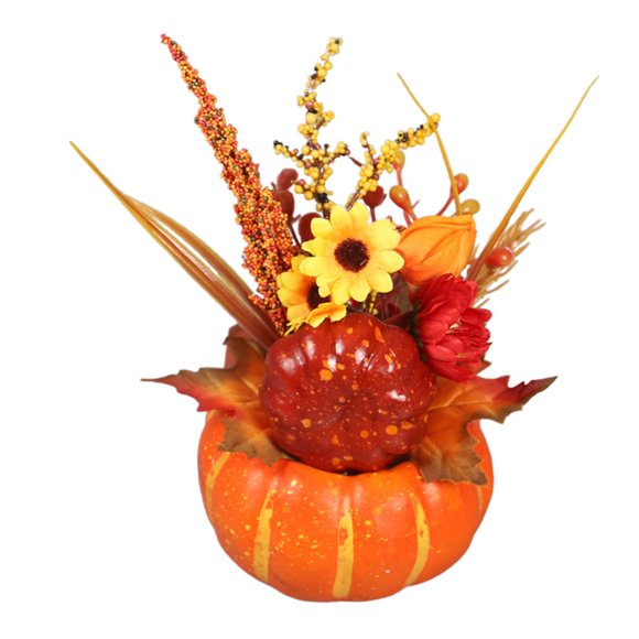 Decoración De Calabazas Artificiales Cosecha De Otoño Para La Decoración Del Hogar Naranja