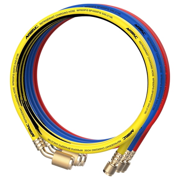Mangueras de refrigerante NAVAC 3 unidades 1/4" SAE 5 pies A2L