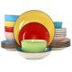 thumbnail image 1 of Juego de vajilla de gres Elama Sebastian 24 piezas con doble bowl - Colores surtidos, 1 of 2