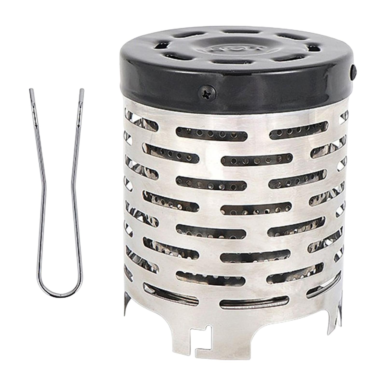 Magideal - Mini Calentador De Camping, Estufa De Camping Portátil De Acero Inoxidable, Cubierta De Calefacción De Tienda Para Exteriores, Mochileros, Senderismo,