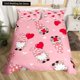thumbnail image 1 of Valentine Day Duvet Cover Romantic Gnome Polyester Comforter Cover Red Heart Balloon Bedding Set for Lovers Couples Bed Sheets, 1 of 5