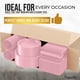 thumbnail image 3 of Juego de vajilla desechable Exquisite, 350 piezas, rosa, para fiestas, 3 of 8