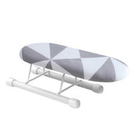 Bothyi - Tabla De Planchar Plegable Pequeña Puños De Planchar Escote Para El Hogar Blanco Y Gris