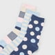thumbnail image 2 of Calcetines Mujer Tripack Largos Rosa/Celeste/Navy Corona, 2 of 4