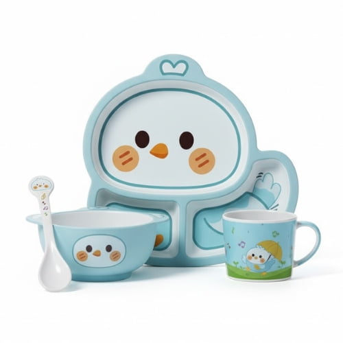 Crusec - Vajilla Infantil Melamina Ideal Para Bebés Y Niños