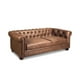 thumbnail image 5 of Sofa Florencia 3 Cuerpos Cuero Colorado Caramelo., 5 of 6