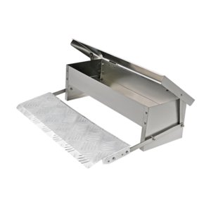 Magideal - Comedero Automático Para Pollos, De Acero Inoxidable, Resistente Al Agua, Práctico Comedero Con Pedal Para Aves De Corral, Con Apertura Automática, Pa