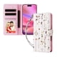 thumbnail image 3 of FOXDOCK Funda Tipo Cartera Floral para iPhone SE2 ,Funda con Tapa de Cuero PU, Protección Antigolpes con Ranuras para Tarjetas y Soporte, 3 of 5