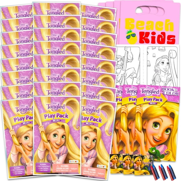 Set de obsequios para fiestas Disney Tangled Mini para niños con 24 paquetes