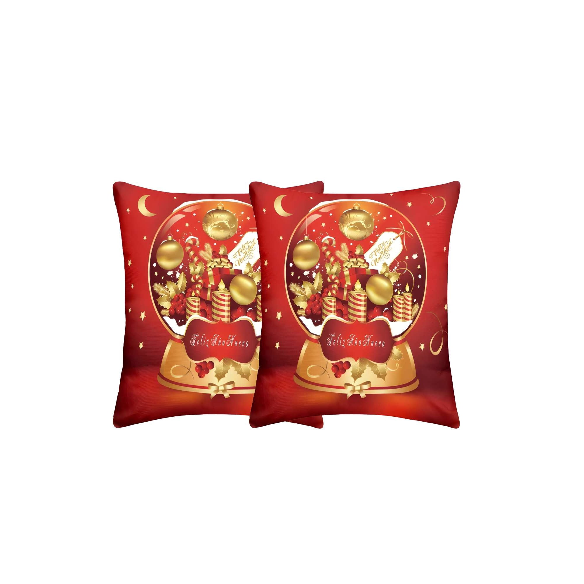 Genérico - Fundas Navidad Set De 2 Fundas Para Cojines De 45x45 Cm