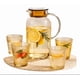thumbnail image 2 of Juego De Jarra Con Tapa Y Vasos De Vidrio Acanalado 5pcs, 2 of 8