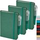 thumbnail image 1 of Cuaderno de bolsillo NIRMIRO Mini, pequeño, piel, paquete de 3 unidades, color verde oscuro, 1 of 7
