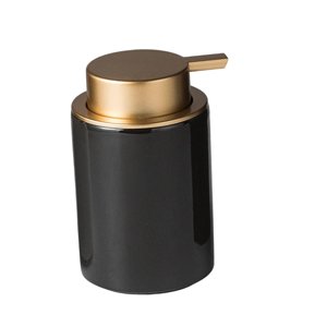 Magideal - Botella De Bomba De Cerámica, Dispensador De Bomba Rellenable De 350Ml, Dispensador Manual De Jabón Vacío, Dispensador Para Baño De Hotel, Jabón Líqui Negro