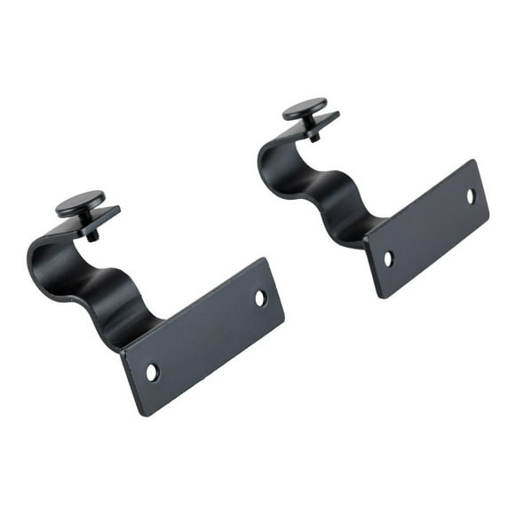 Pack 2 Unidades Soporte Simple Techo De Metal Negro 19 Mm