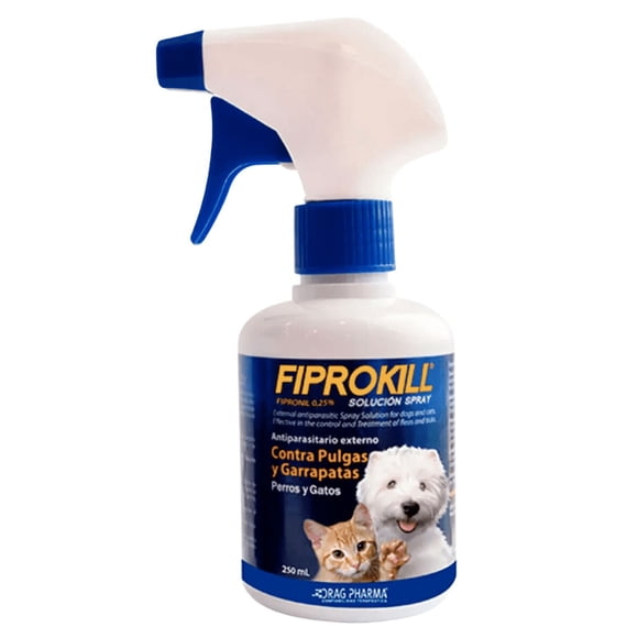 Antiparasitario Fiprokill Spray Para Perros y Gatos 250 mL