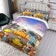 thumbnail image 3 of Bob el Constructor Conjunto de sábanas temático, trío de piezas, cómodo y amigable con la piel, diseño único, regalo de decoración para el hogar para familiares, amigos y fans, 90 cm * 190 cm, 3 of 6