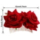 thumbnail image 2 of Paquete de 2 pinzas para el pelo con forma de rosa para mujer, accesorios para el pelo con forma de rosa para boda., 2 of 5