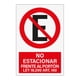 thumbnail image 1 of Señaletica No Estacionar Frente al Portón con Ley 30x20cm Metálico, 1 of 2