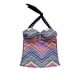 thumbnail image 1 of Polera De Tankini Con Tiras Ajustables Estampado Fucsia Xxl, 1 of 2