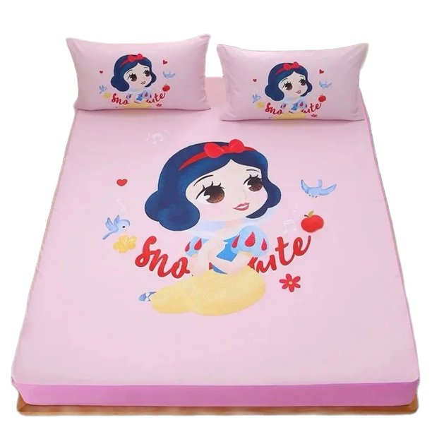 Sofia Fitted Sheet,Snow White Princess Bedsheet,Cute Princess Printing Sheets,Bedding Children Adult Gifts Bed Sheets