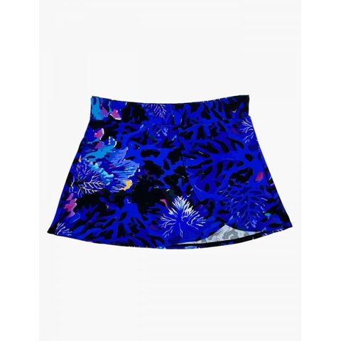 Samia - Bikini Calzón Falda Estampado Azul