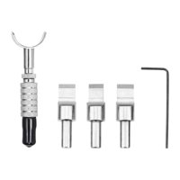 Magideal - Cuchillo Giratorio Para Tallar Cuero, Herramienta Para Tallar Artesanía En Cuero, Artesanía En Cuero, Mango Antideslizante, Llave, Cuchillas De Repues