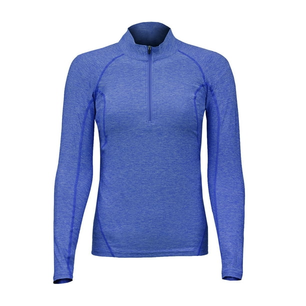 Polera Dry Fit Con Cierre Manga Larga Mujer