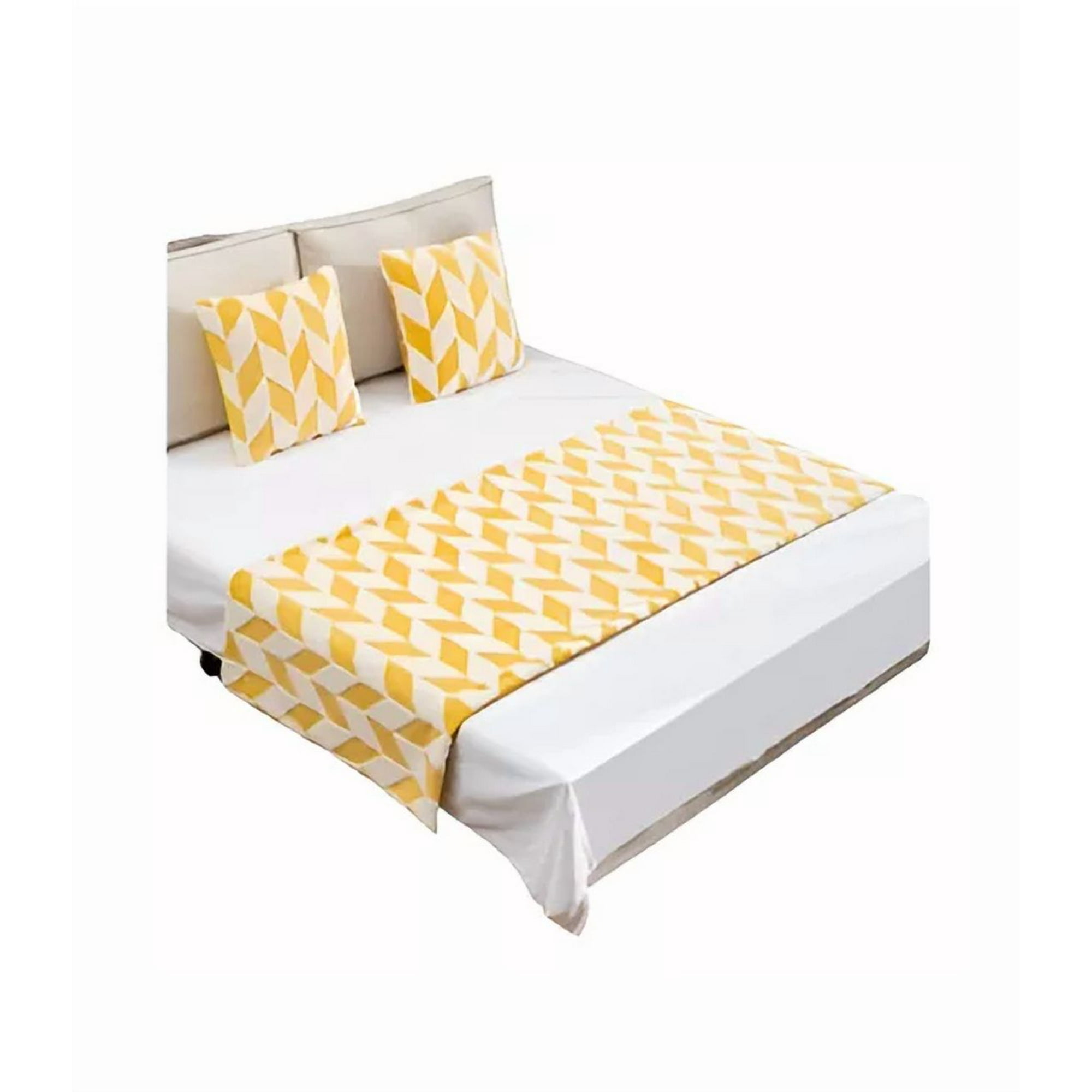 Genérico - Piecera Peluda Con 2 Fundas De Cojín Color Amarillo