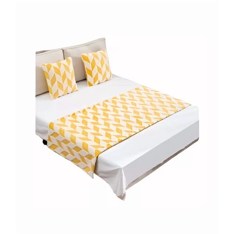 Genérico - Piecera Peluda Con 2 Fundas De Cojín Color Amarillo