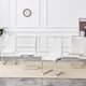 thumbnail image 3 of Set of 2 white PU material bow-shaped chairs - Adding fashion to minimalist and contemporary home styles, 3 of 3