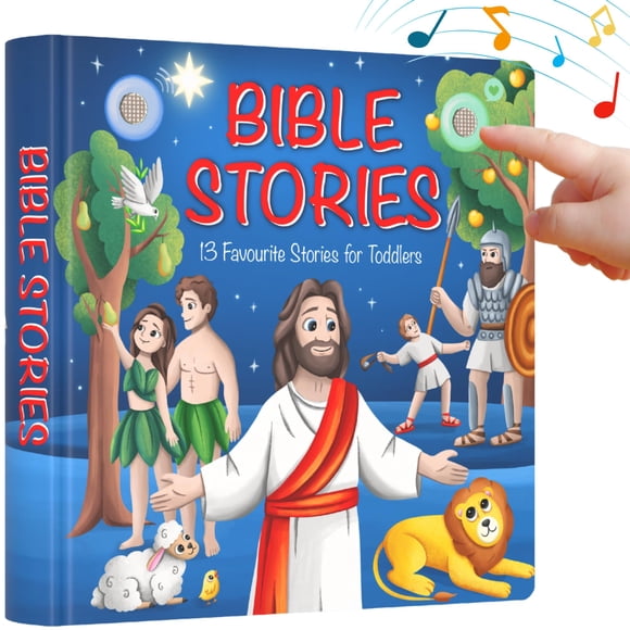 Historias bíblicas musicales, libros sonoros, errores de aprendizaje, de 1 a 3 años