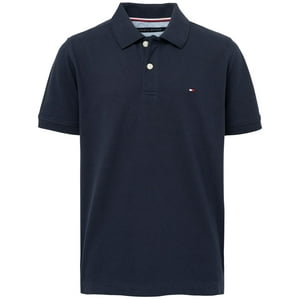 Polo Tommy Hilfiger Para Niños De Manga Corta Ivy 16-18 Azul Marino
