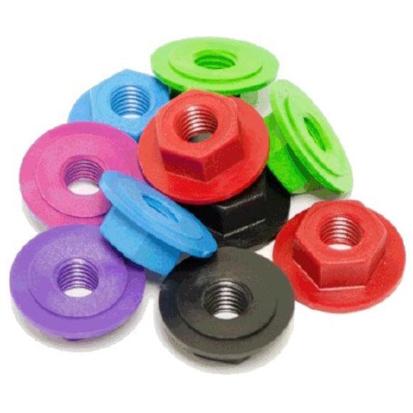 Tuercas Sure-Grip Zero de 8 mm Rojo – Pack de 8