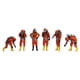 thumbnail image 3 of 6x 1:64 Figuras De Personas Bombero Figuras De Personas Para Casa De Muñecas Micro Paisajes Naranja, 3 of 5