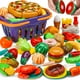 thumbnail image 1 of Juguete De Comida Cutting Play 87 Unidades Para Niños Con Cesta, 1 of 3