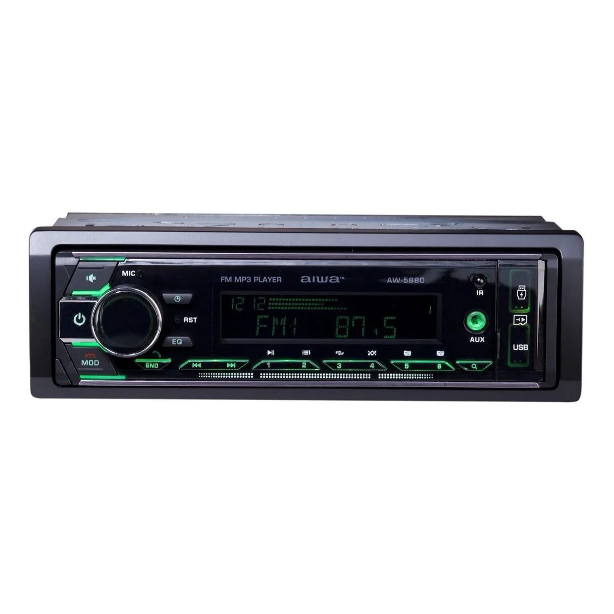 Radio Auto 1 Din Bluetooth Usb X2 Radio Fm Aiwa / Aw-5880t