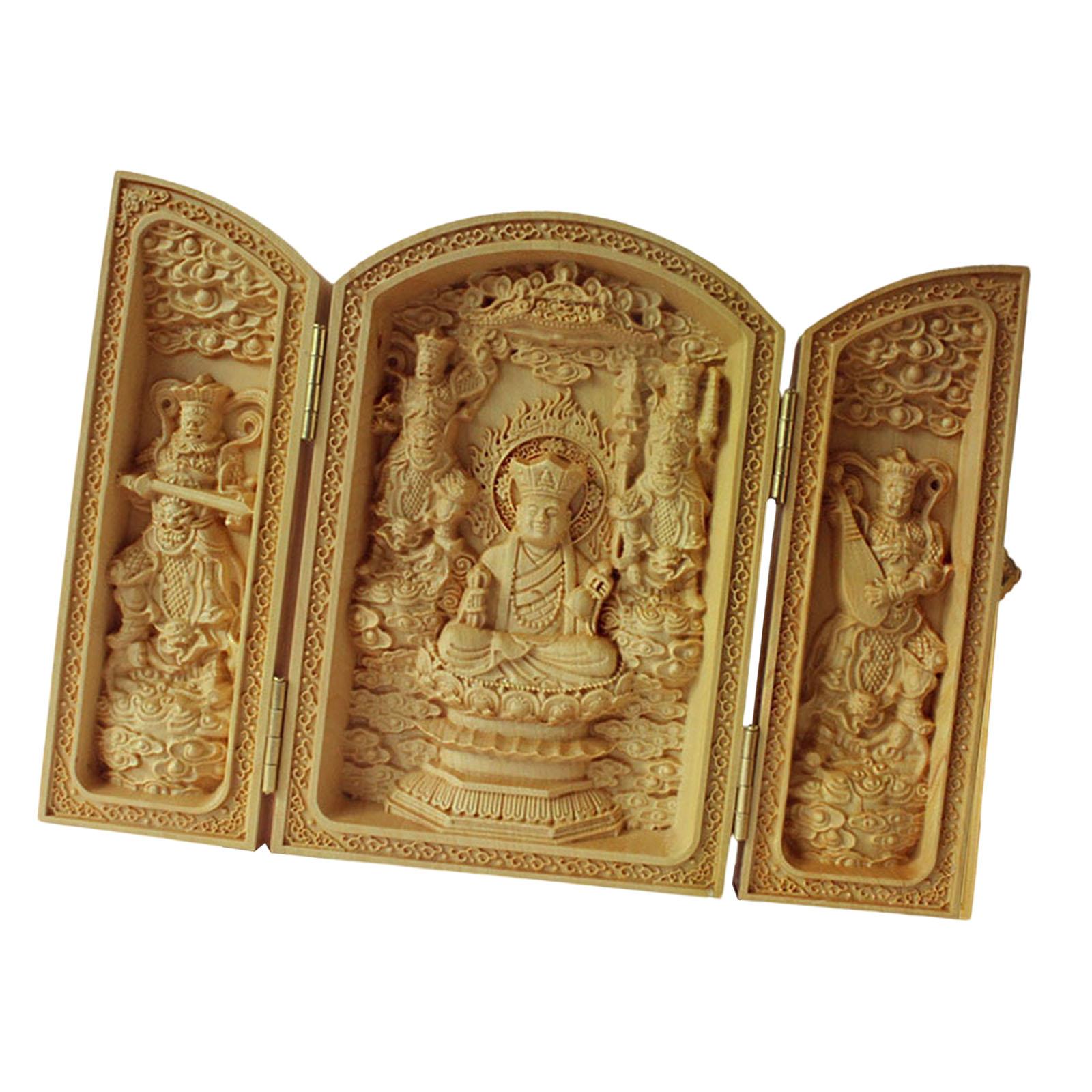 Magideal - Escultura En Miniatura De Buda Rey Para Escritorio, Decoración Del Hogar, Artesanía, Escultura Portátil De Feng Shui, Estatua Sentada Para Escritorio