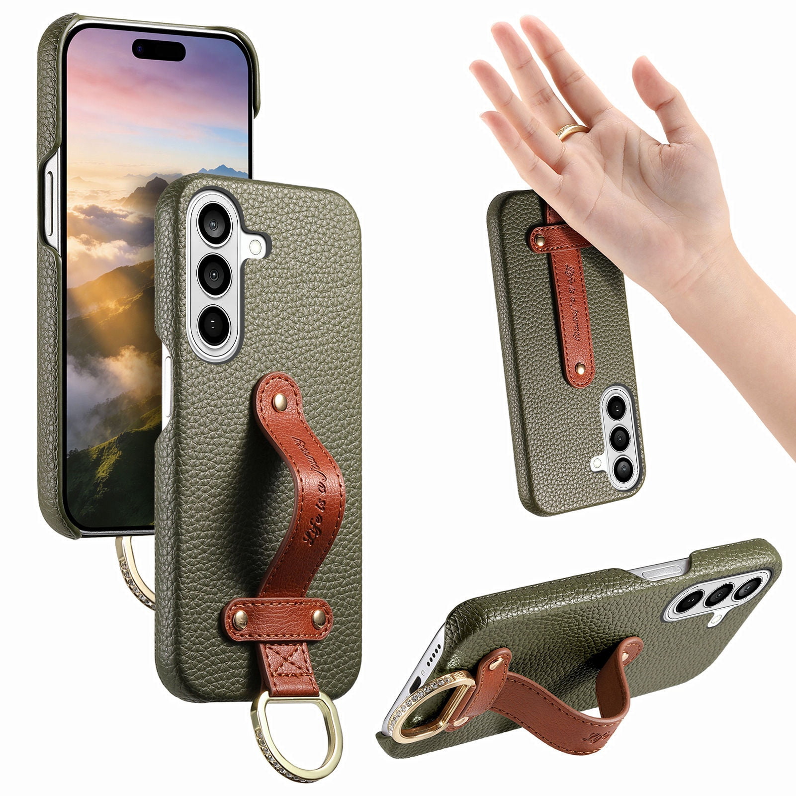 Funda Foxdock Para Samsung Galaxy S26 Con Soporte Ajustable, Anillo De Anclaje Y Protección Avanzada-verde